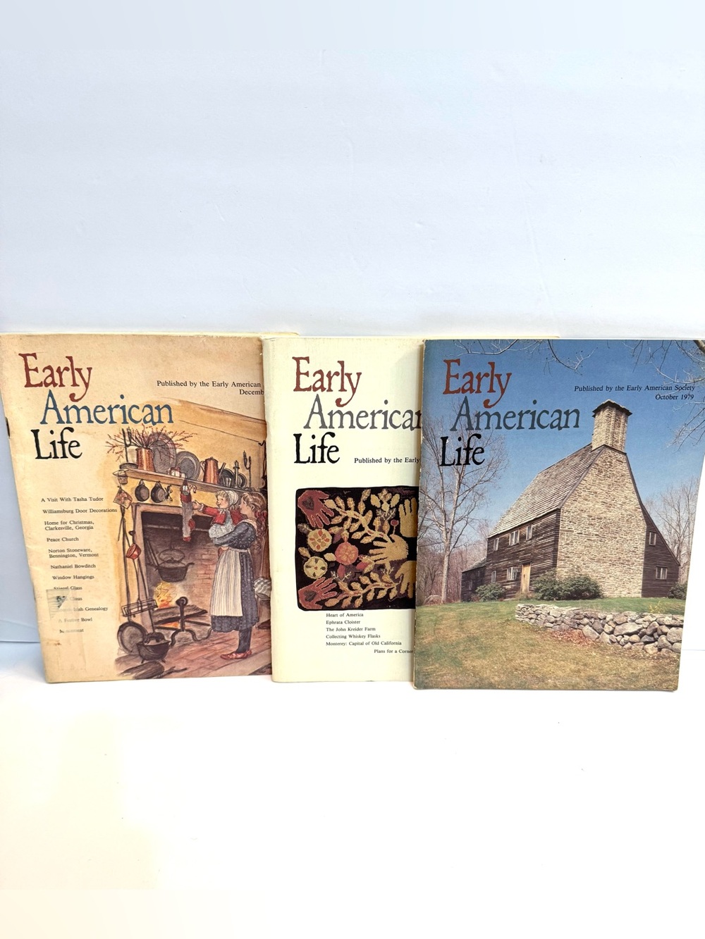 3 VTG Early American Life Magazines 1979 Home Decor History